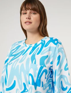 Marina Rinaldi T-shirt en jersey imprimé BLANC Clearance