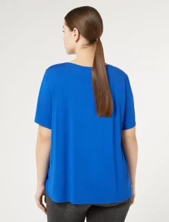 Marina Rinaldi T-shirt en jersey imprimé BLEUET Discount