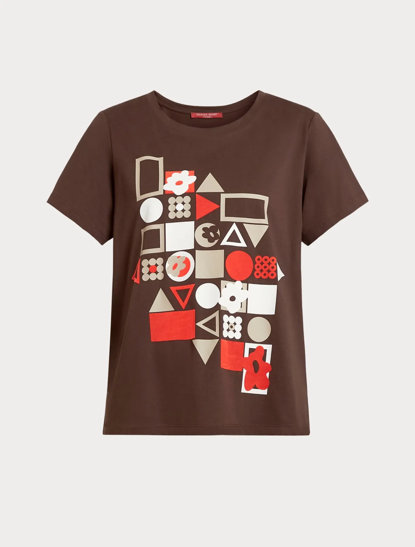 Marina Rinaldi T-shirt en jersey imprimé CHOCOLAT Discount