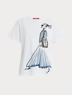 Marina Rinaldi T-shirt en jersey imprimé BLANC Clearance