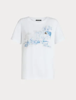 Marina Rinaldi T-shirt en jersey imprimé BLANCNEUTRE Clearance