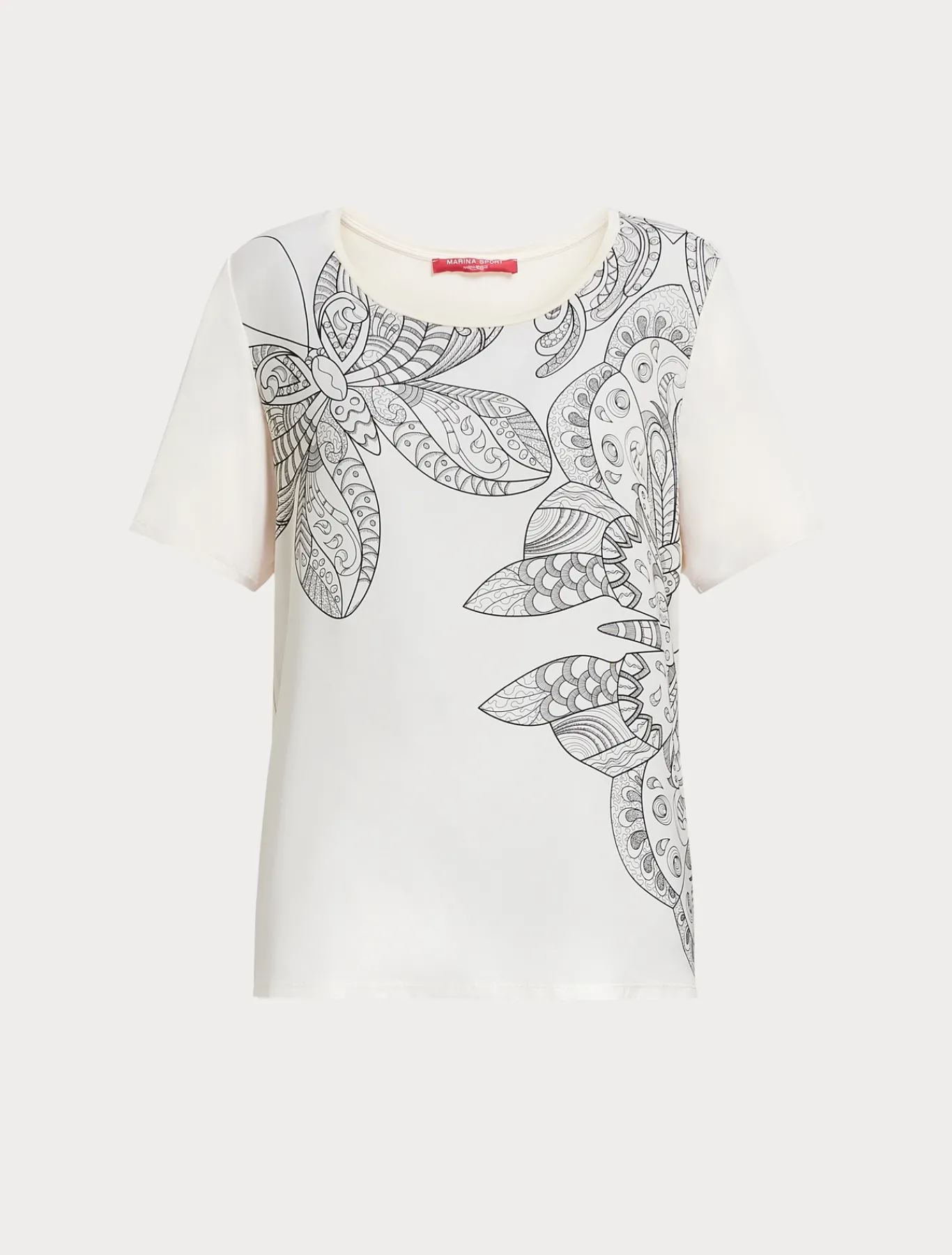 Marina Rinaldi T-shirt en jersey imprimé IVOIRE Clearance