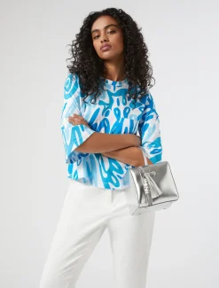 Marina Rinaldi T-shirt en jersey imprimé BLANC Clearance