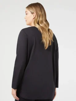 Marina Rinaldi T-shirt en jersey interlock NOIR Sale