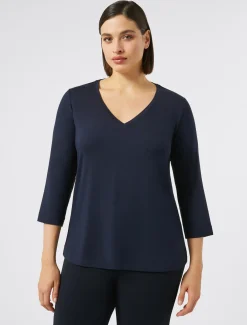Marina Rinaldi T-shirt en jersey stretch BLEUNUIT Discount
