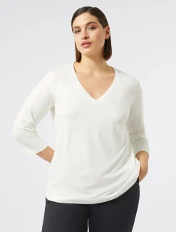 Marina Rinaldi T-shirt en jersey stretch IVOIRE Online