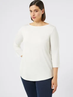 Marina Rinaldi T-shirt en jersey stretch IVOIRE Clearance