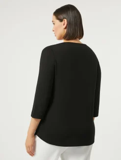 Marina Rinaldi T-shirt en jersey stretch NOIR Best