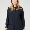 Marina Rinaldi Tunique en crêpe avec broderie BLEUNUIT Discount