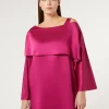 Marina Rinaldi Tunique en crêpe envers satin FRAMBOISE Clearance