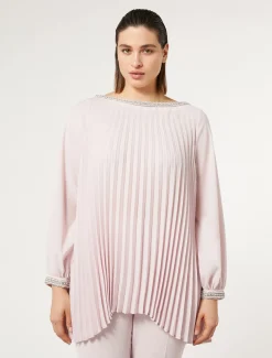 Marina Rinaldi Tunique en crêpe plissé ROSE Hot