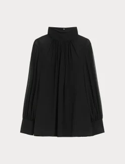 Marina Rinaldi Tunique en georgette NOIR Clearance
