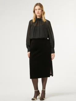 Marina Rinaldi Tunique en georgette NOIR Clearance