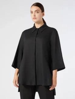 Marina Rinaldi Tunique en lin NOIR Fashion