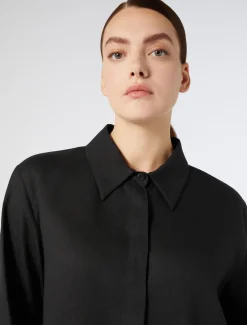 Marina Rinaldi Tunique en lin NOIR Fashion
