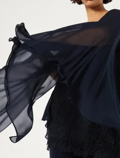 Marina Rinaldi Tunique en macramé lamé BLEUNUIT Fashion