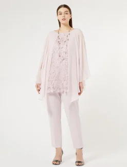 Marina Rinaldi Tunique en macramé lamé ROSE Clearance