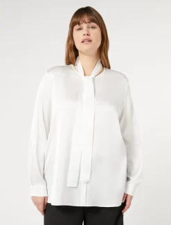Marina Rinaldi Tunique en satin BLANC New