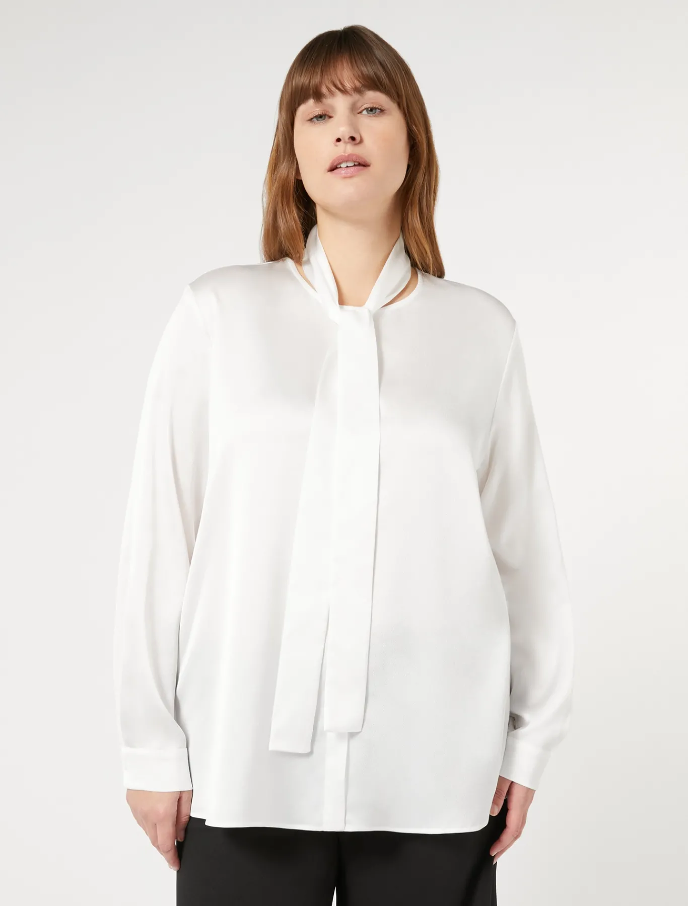 Marina Rinaldi Tunique en satin BLANC New
