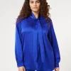 Marina Rinaldi Tunique en satin BLEUET Outlet