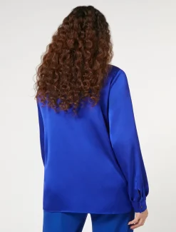Marina Rinaldi Tunique en satin BLEUET Outlet