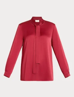 Marina Rinaldi Tunique en satin ROUGE Clearance