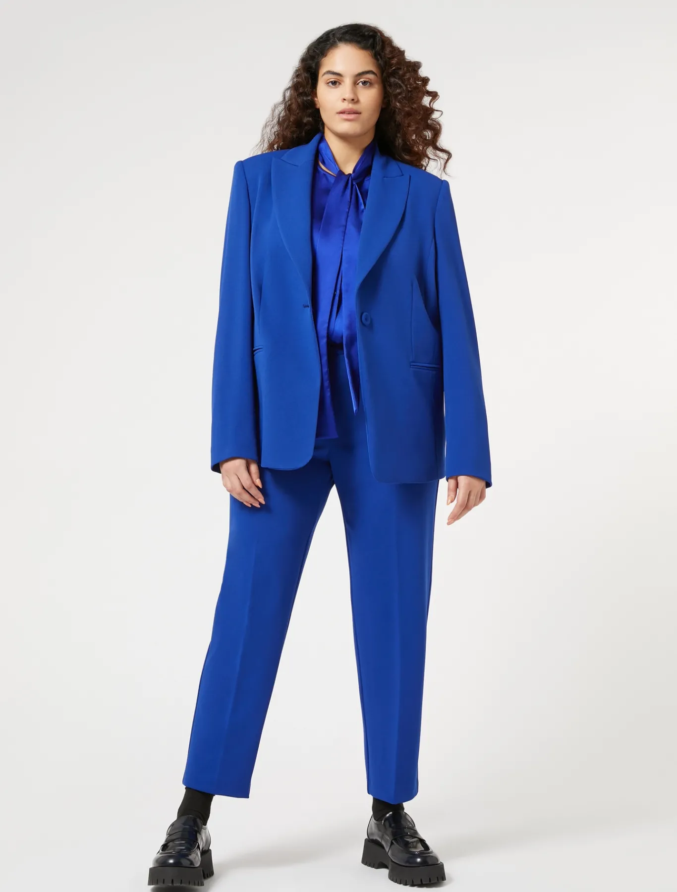 Marina Rinaldi Tunique en satin BLEUET Outlet
