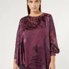 Marina Rinaldi Tunique en satin de soie et viscose BORDEAUX Best