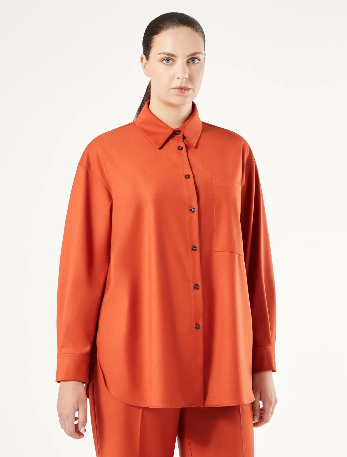 Marina Rinaldi Tunique en sergé ROUILLE New