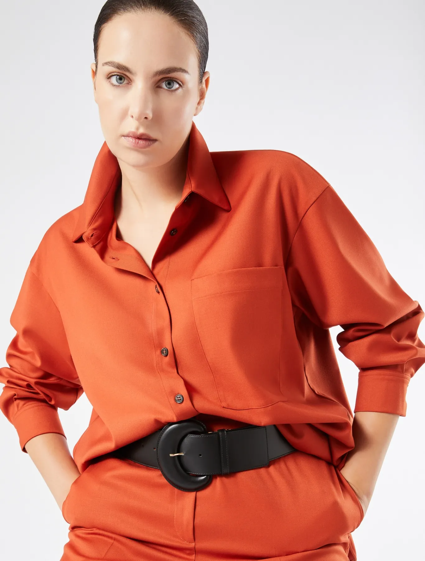 Marina Rinaldi Tunique en sergé ROUILLE New