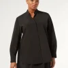 Marina Rinaldi Tunique en taffetas NOIR Discount