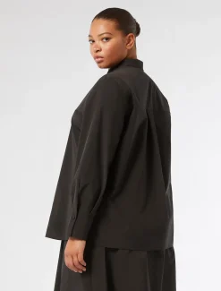 Marina Rinaldi Tunique en taffetas NOIR Discount