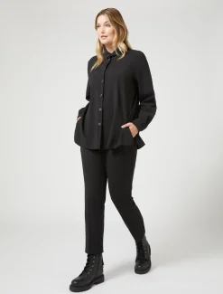Marina Rinaldi Tunique en toile de pure laine NOIR Online