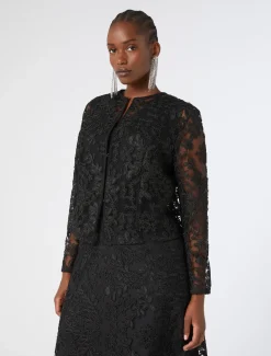 Marina Rinaldi Tunique en tulle brodé NOIR Online