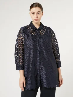 Marina Rinaldi Tunique en tulle brodé BLEUMARINE Outlet