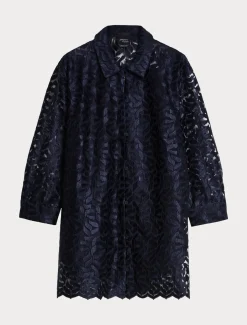Marina Rinaldi Tunique en tulle brodé BLEUMARINE Outlet