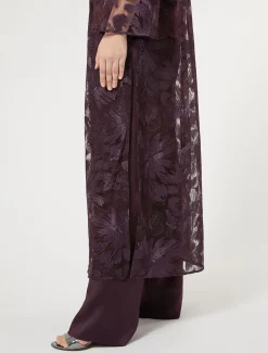 Marina Rinaldi Tunique longue en tulle avec broderies BORDEAUX Outlet