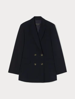 Marina Rinaldi Veste blazer à double boutonnage en cady BLEUNUIT Fashion
