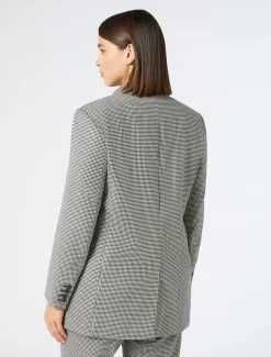 Marina Rinaldi Veste blazer en batavia de laine stretch NOIRBLANC New