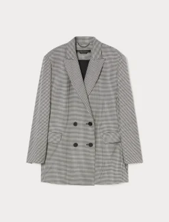 Marina Rinaldi Veste blazer en batavia de laine stretch NOIRBLANC New