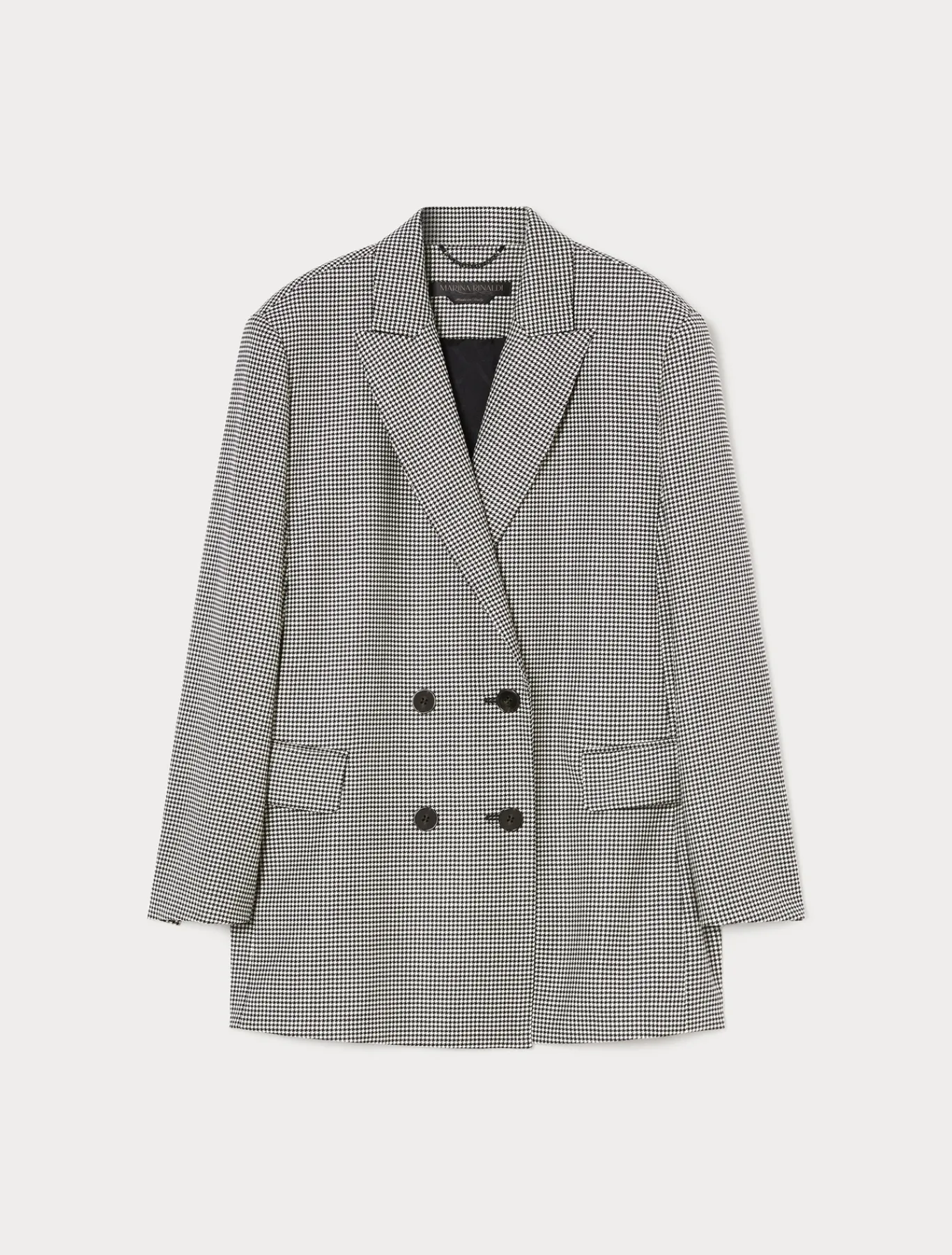 Marina Rinaldi Veste blazer en batavia de laine stretch NOIRBLANC New