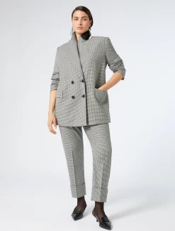 Marina Rinaldi Veste blazer en batavia de laine stretch NOIRBLANC New