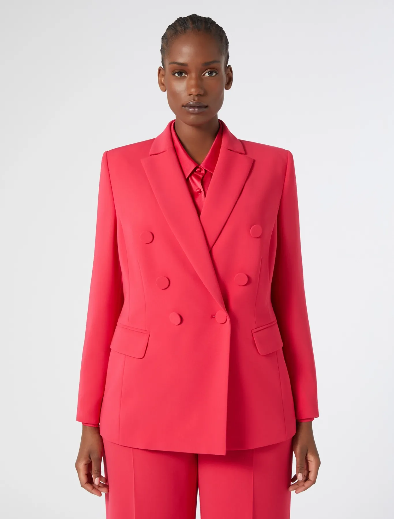 Marina Rinaldi Veste blazer en cady FUCHSIA Discount