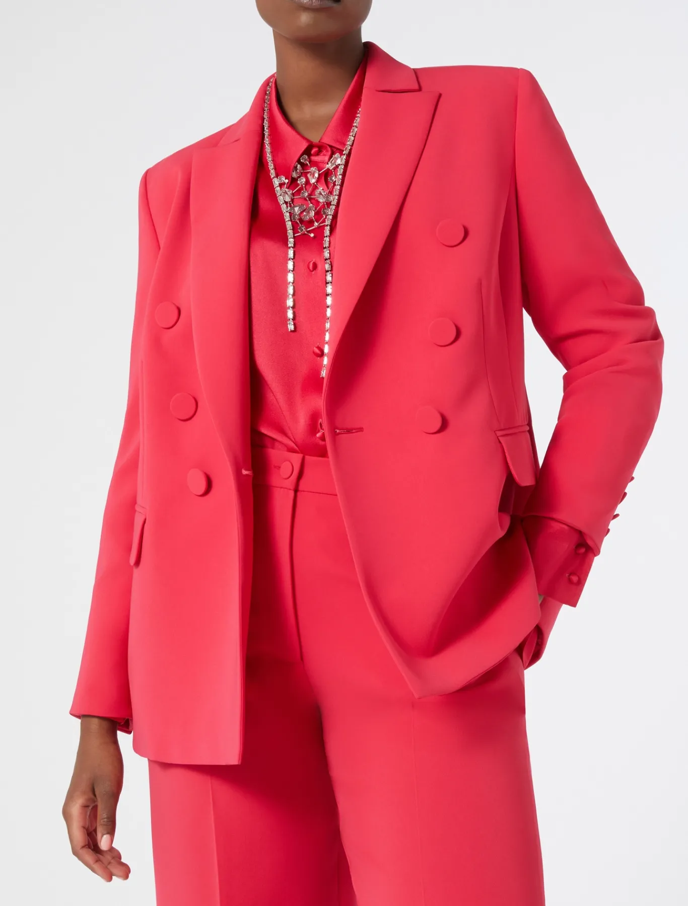 Marina Rinaldi Veste blazer en cady FUCHSIA Discount