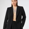 Marina Rinaldi Veste blazer en cady et tulle NOIR Online