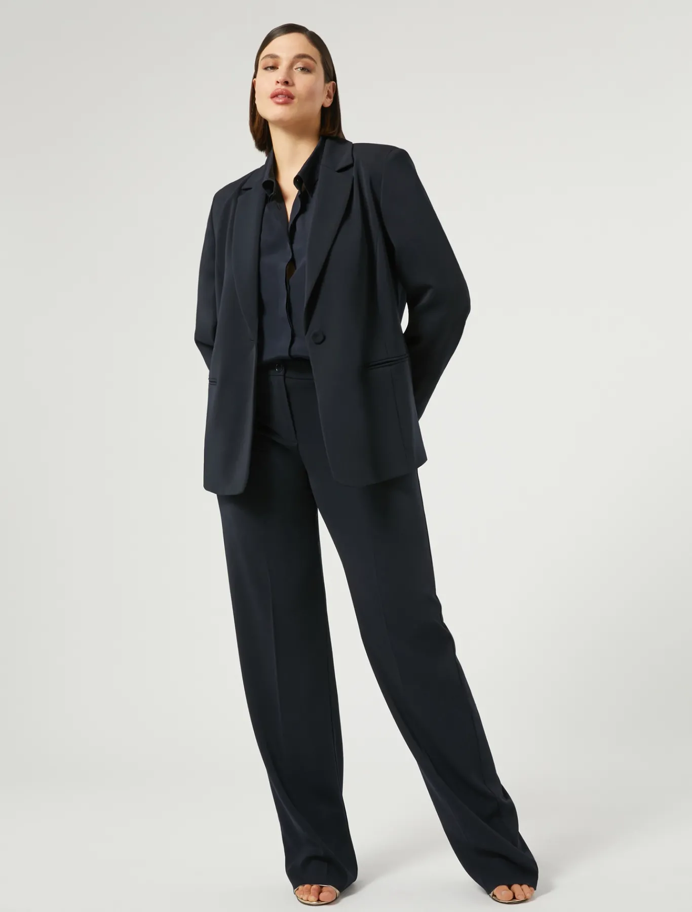 Marina Rinaldi Veste blazer en cady stretch BLEUMARINE Clearance