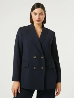 Marina Rinaldi Veste blazer en cady triacétate BLEUNUIT Clearance