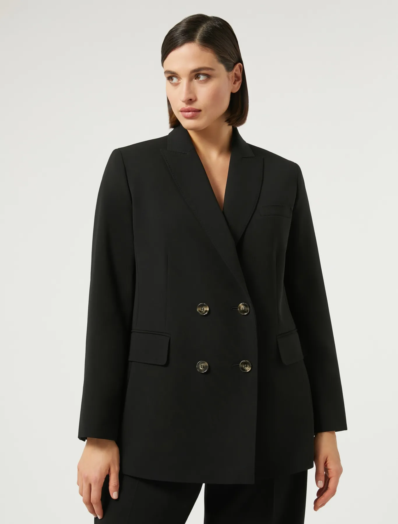 Marina Rinaldi Veste blazer en cady triacétate NOIR Fashion