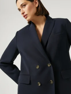 Marina Rinaldi Veste blazer en cady triacétate BLEUNUIT Clearance