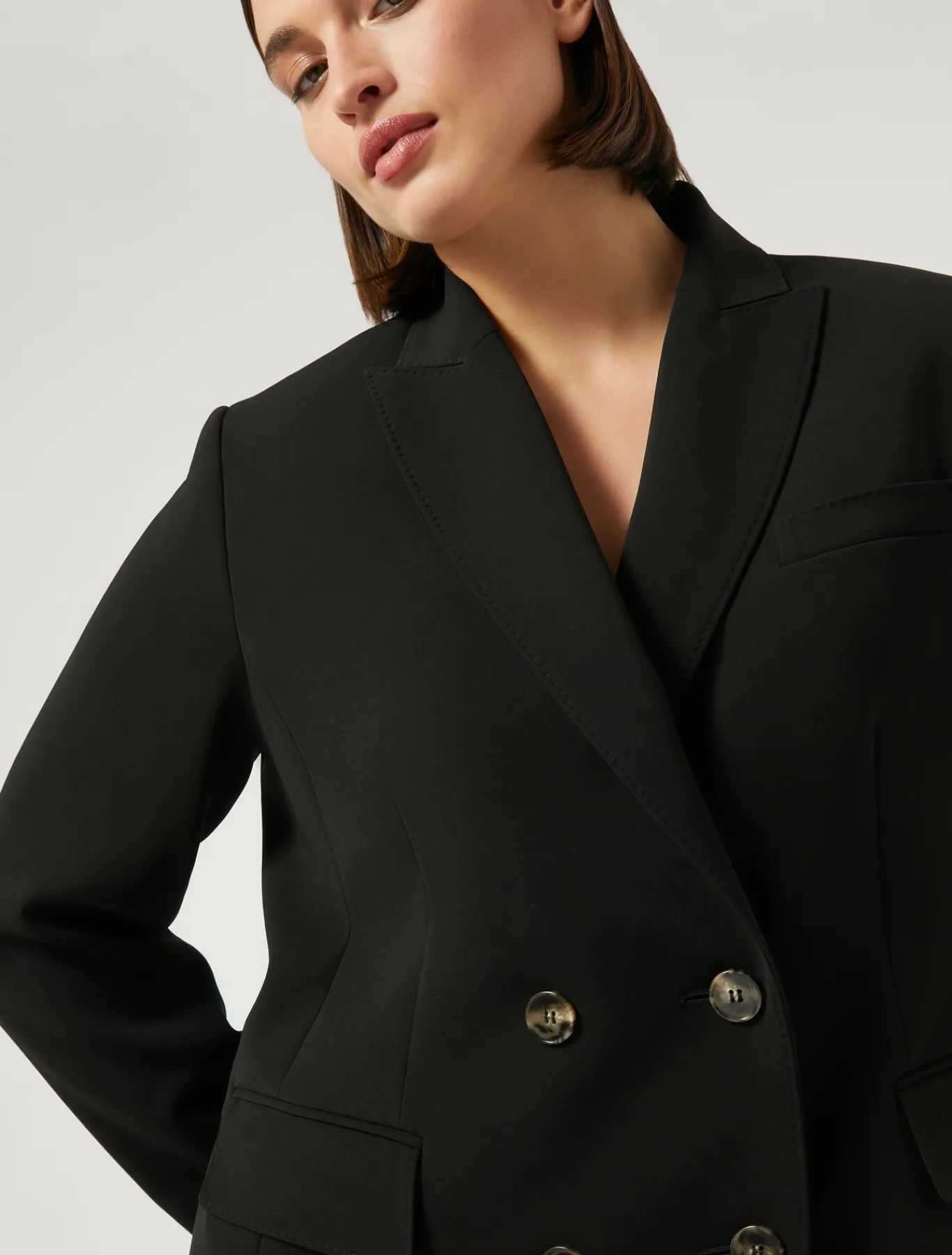 Marina Rinaldi Veste blazer en cady triacétate NOIR Fashion